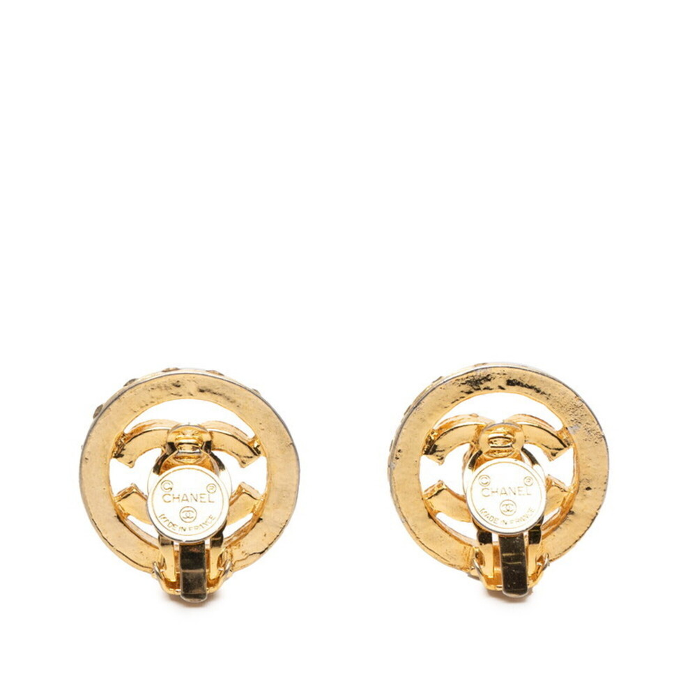 CHANEL Gold Logo Earrings - Picture 2 of 3